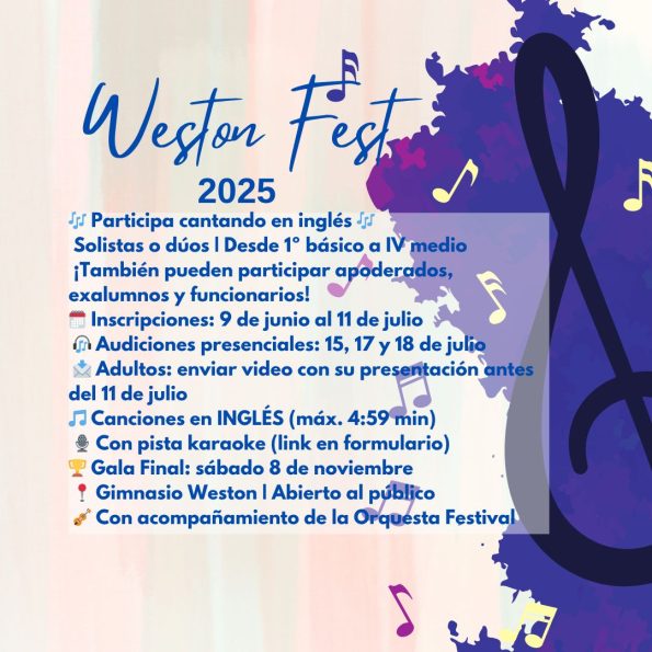 Afiche del Weston Fest 2025 en Weston Academy
